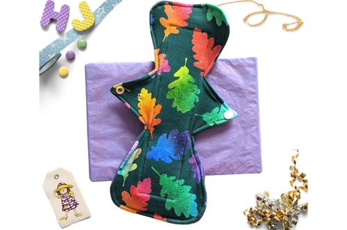 Click to order  9 inch Cloth Pad Rainbow Leaves now